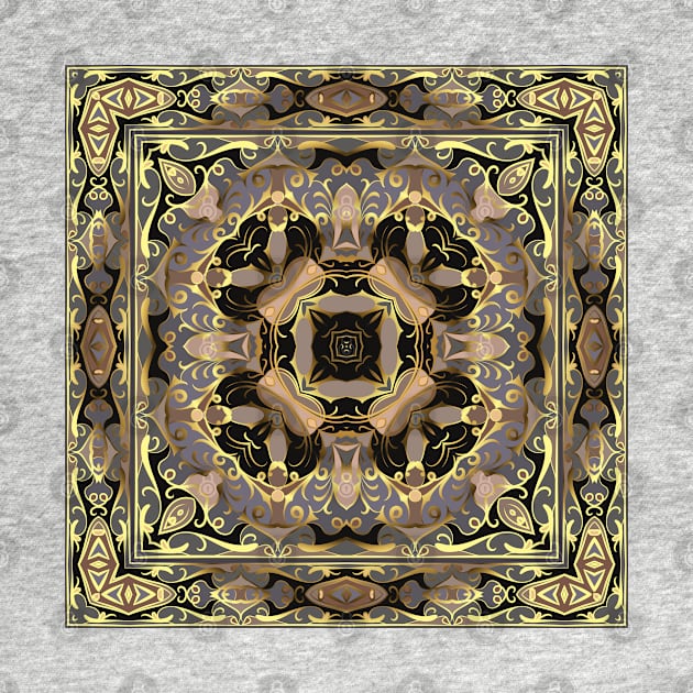 Arabic ornate square pattern by IrinaGuArt